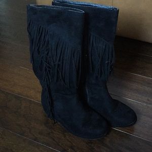 Kenneth Cole; kids; Over the knee; black suede